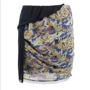 House Of Harlow Oil Print chiffon jersey skirt .